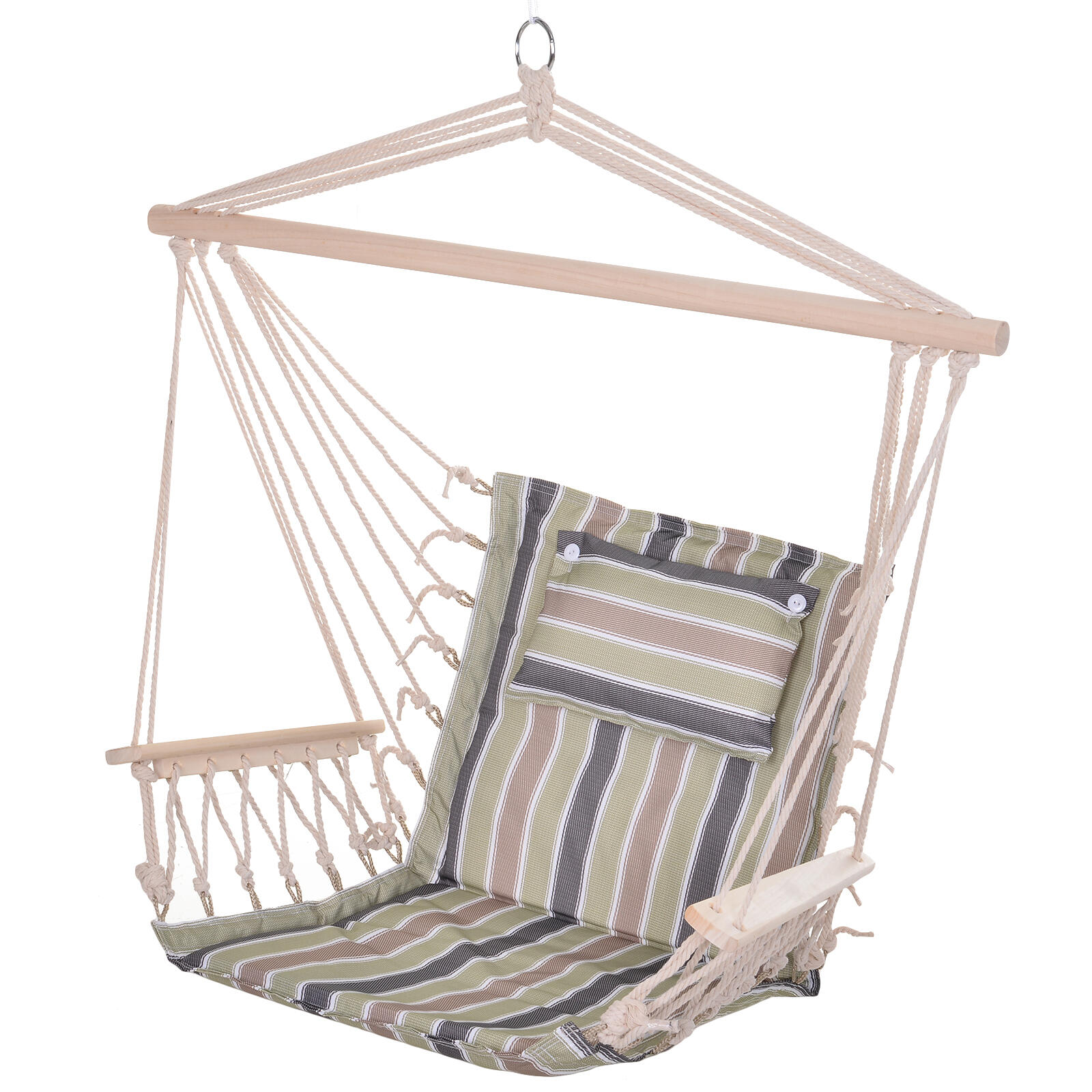 Cadeira de rede para campismo outsunny 100x106cm Multicor