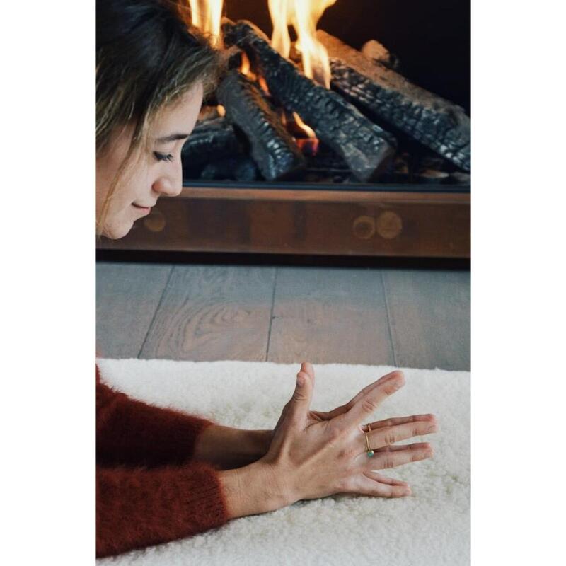 Jógamatrac - Gyapjú meditációs szőnyeg - 183×65 cm
