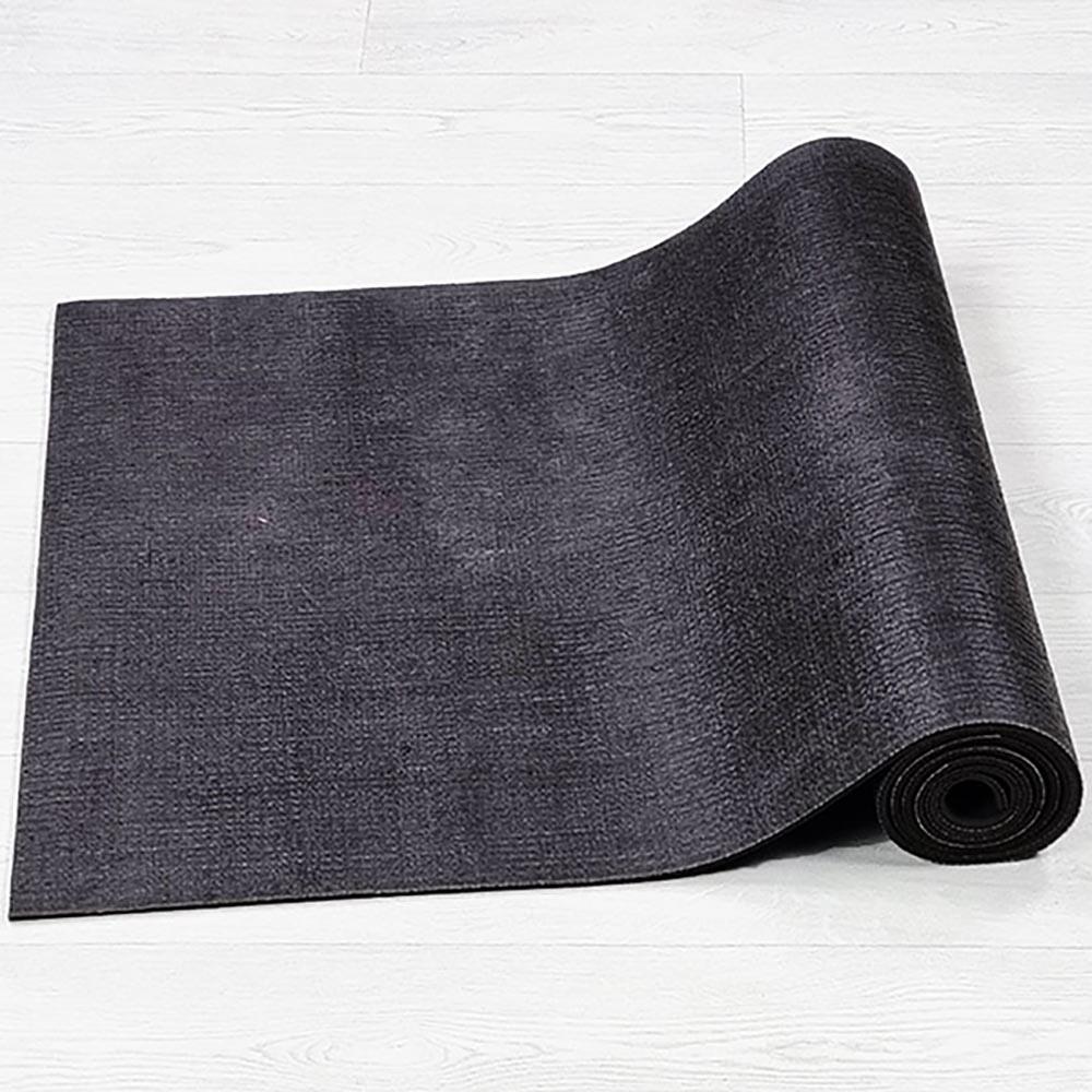 Tapete de yoga Goma-Jute XL 6mmx66CmX2,10m - ecodiseño artesanal gris 5/5