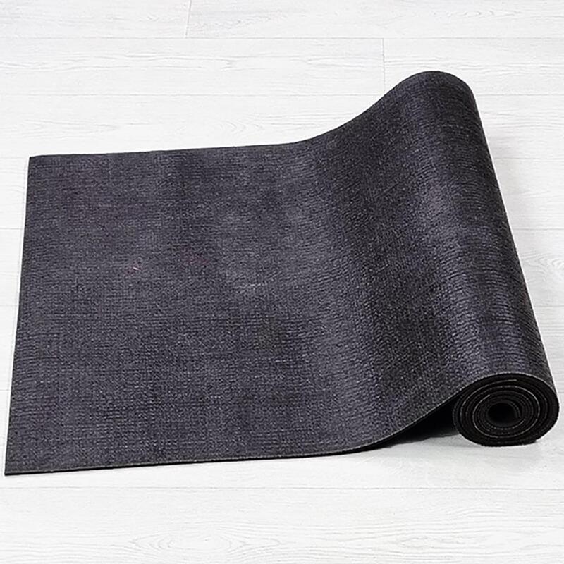 Tapis de yoga naturel XL latex jute - écoconception artisanale gris