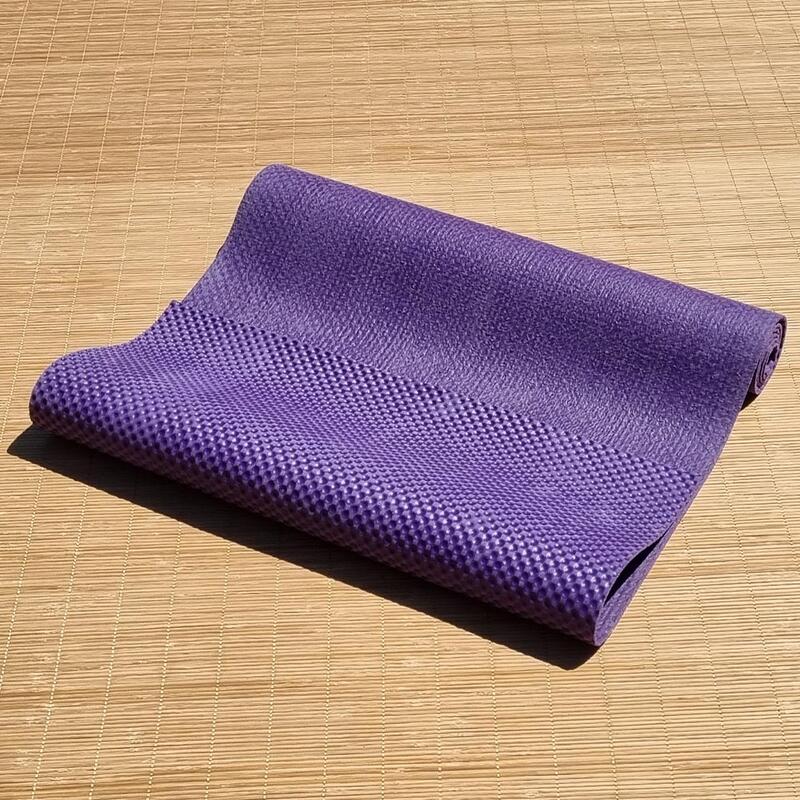 Natuurlijke rubber & jute vezel yogamatten - Handgemaakt - 4 mm violet