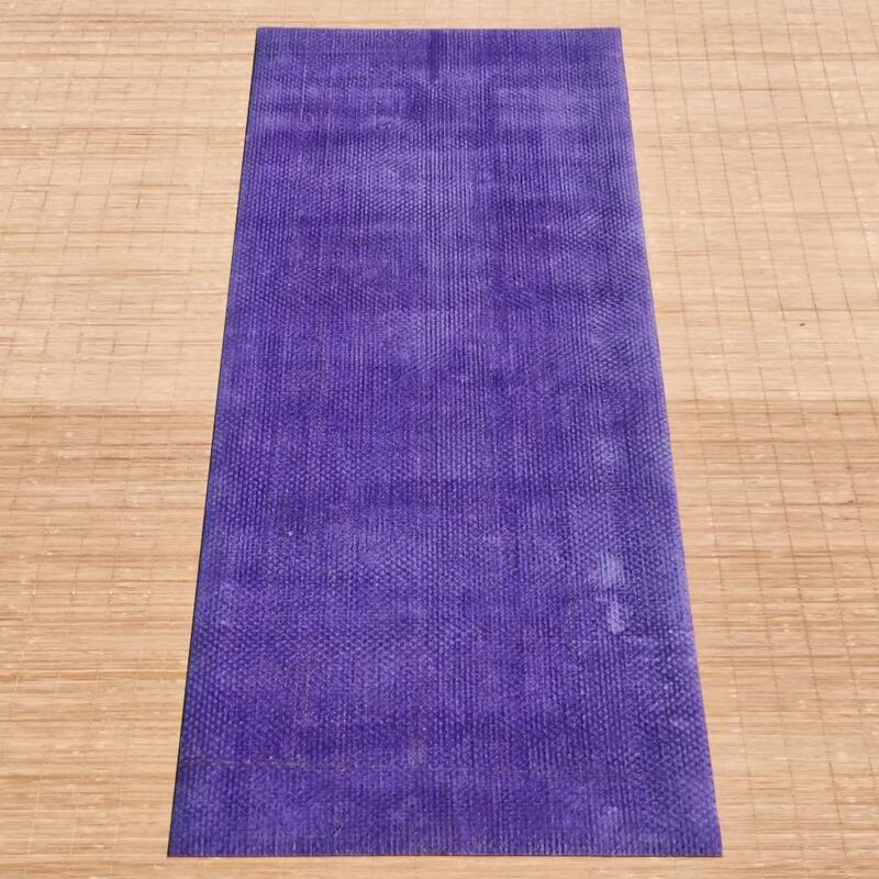 Natuurlijke rubber & jute vezel yogamatten - Handgemaakt - 4 mm violet