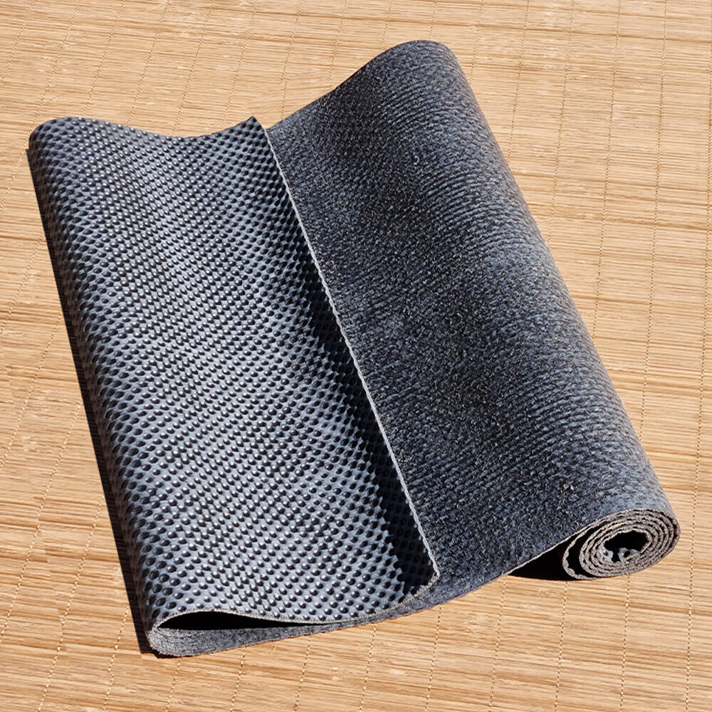 Esterilla de yoga caucho y yute 4mm + bolsa de cáñamo - eco-artesanal, gris 4/7