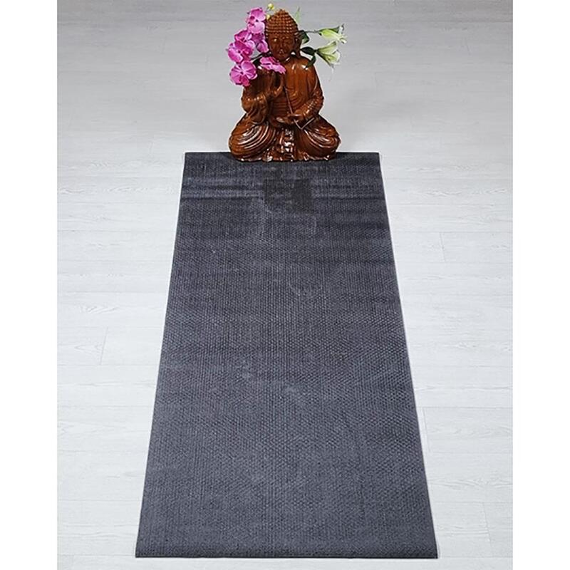 Natuurlijke rubber & jute vezel yogamat - Handgemaakt - 4 mm Grijs