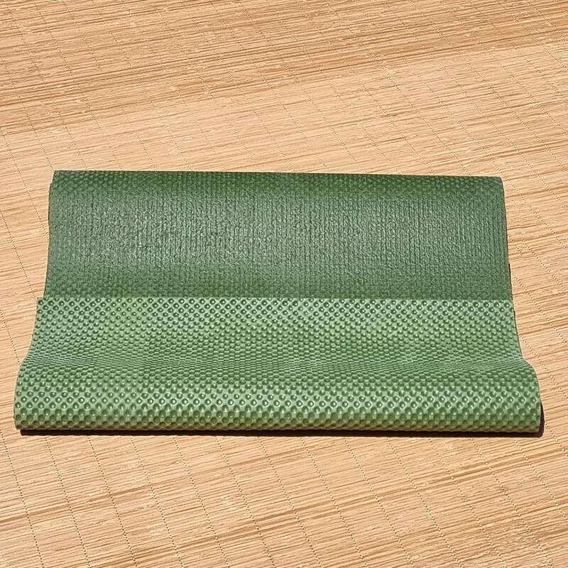 Natuurlijke rubber & jute vezel yogamat - Handgemaakt - 4 mm Olijfgroen