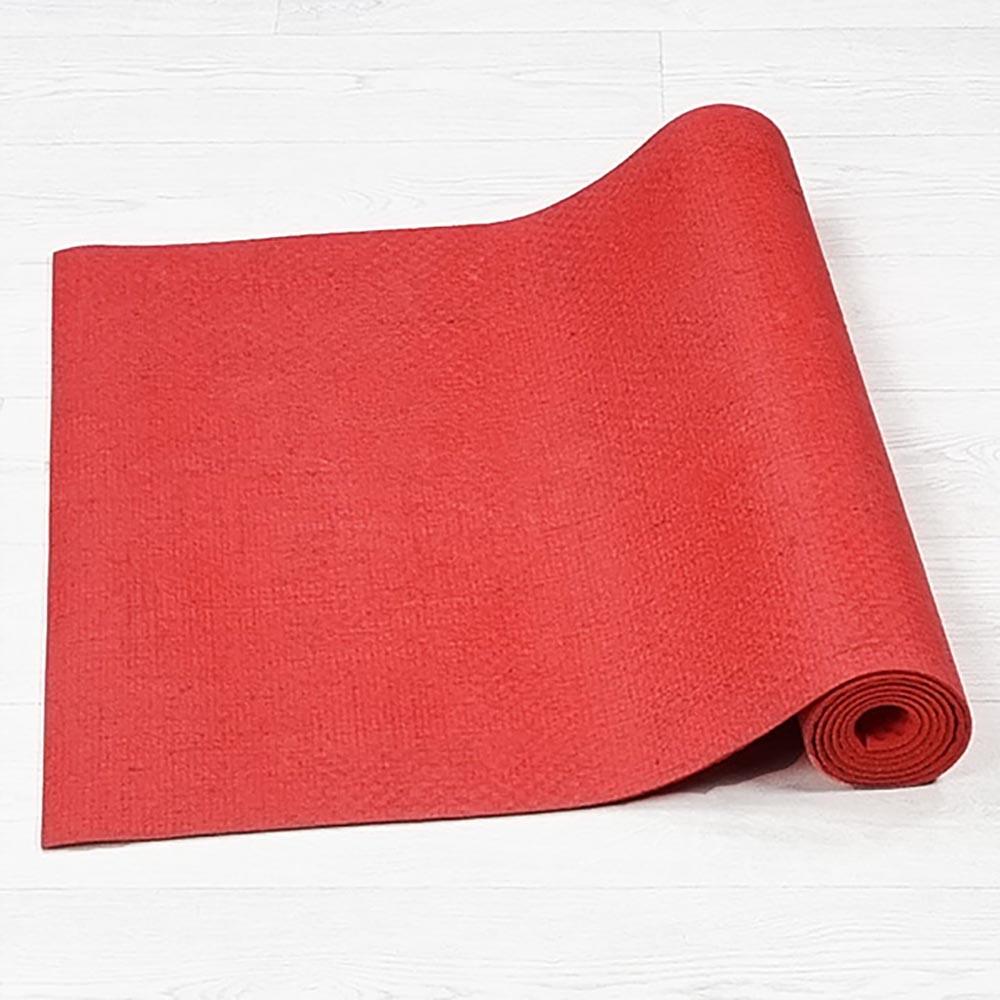 Tapete de yoga natural - Yute-Goma - hecho a mano - 4mm rojo 3/6