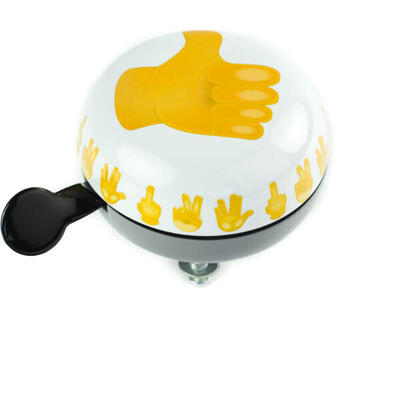 Bel ding dong emoticon thumb up (op kaart)