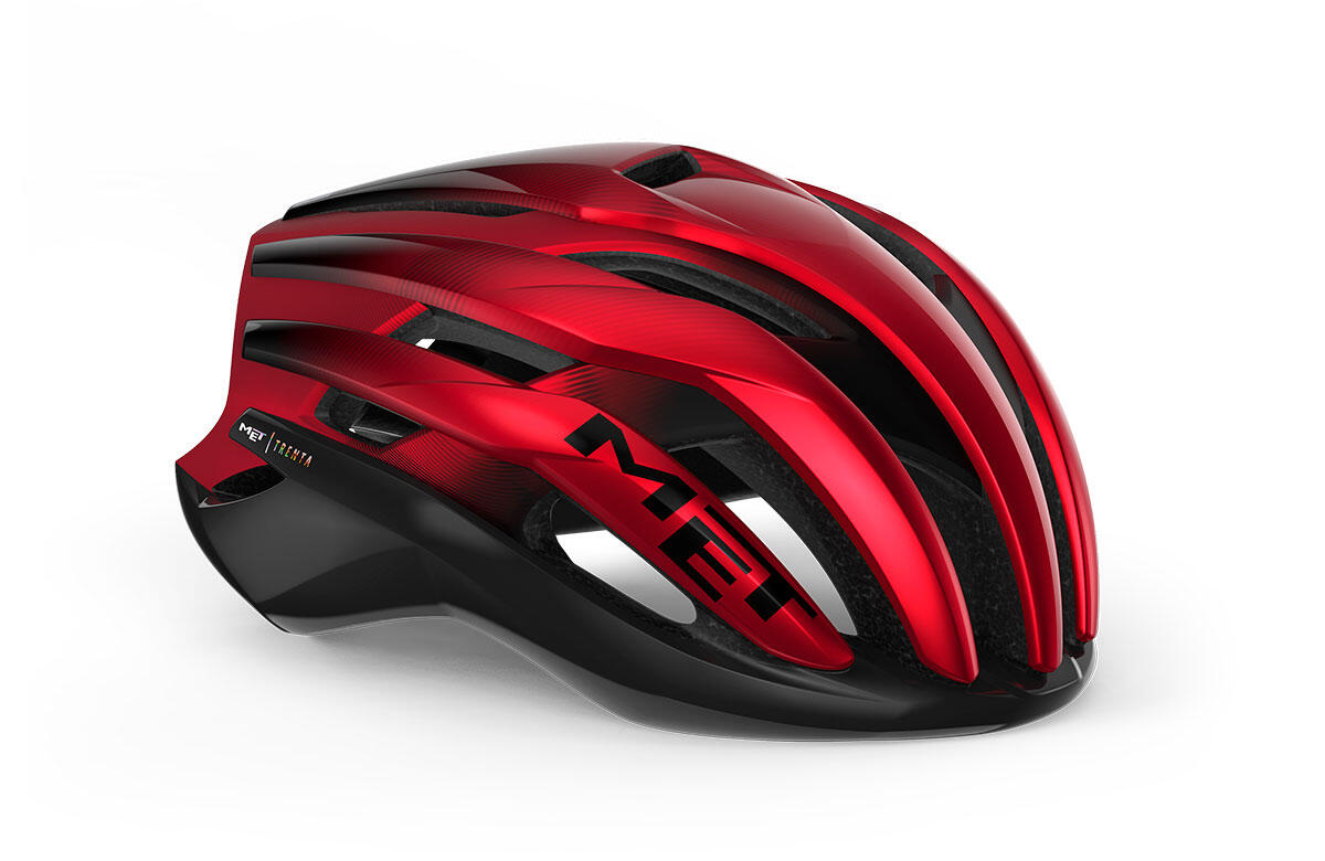 MET Bicycle Helmet Trenta MIPS Black Red Metallic Large