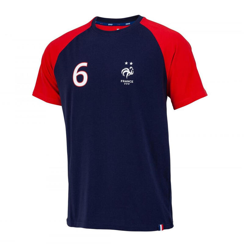 Pogba T-shirt Fan Marine/Rouge Junior Equipe de France