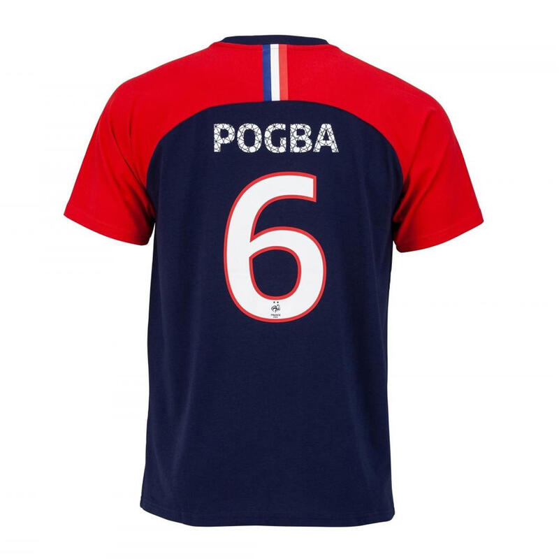 Pogba T-shirt Fan Marine/Rouge Junior Equipe de France