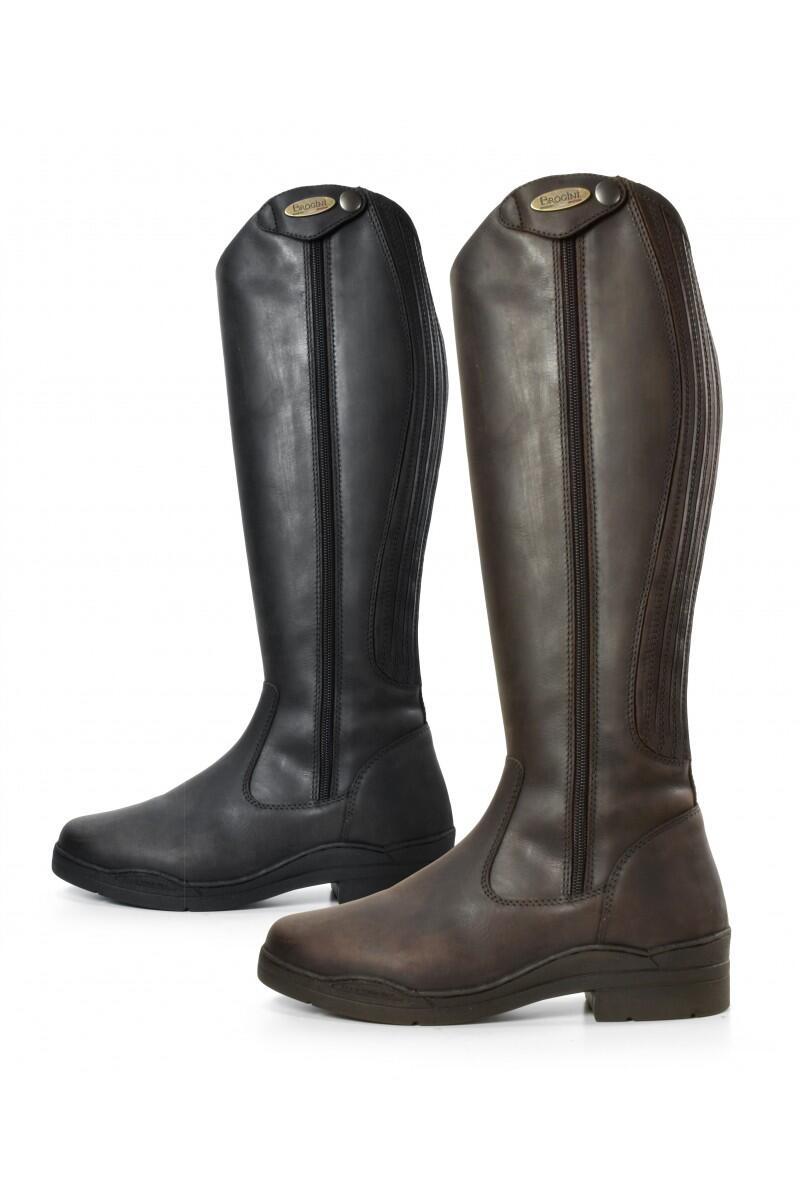 Monte Cervino zipped riding boot- Brown 2/4