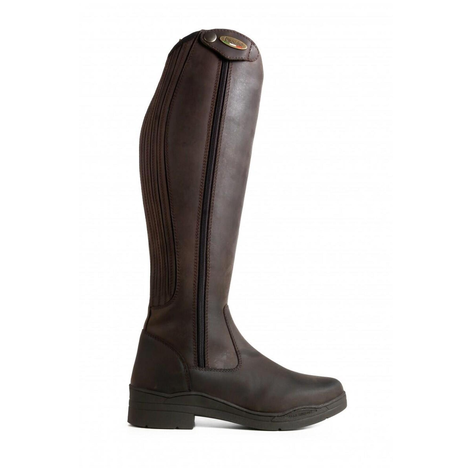 Monte Cervino zipped riding boot- Brown 1/4