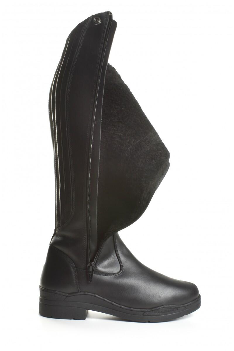 Monte Cervino zipped riding boot- Black 3/4