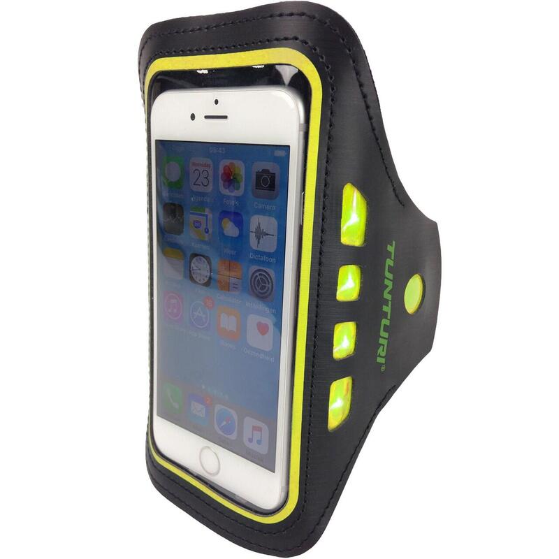 Tunturi LED Telefon Armband – Handy Smartphone Halterung Gelb