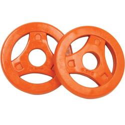 Disque bumper aerobic caoutchouc 0.5kg orange, la paire