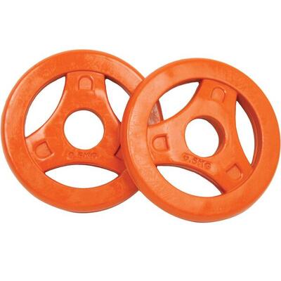 Aerobic halterschijven - halter gewichten - 30mm - oranje