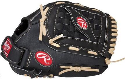 Honkbalhandschoen Playmaker Honkbal Unisex Jeugd MLB Zwart 11 inch