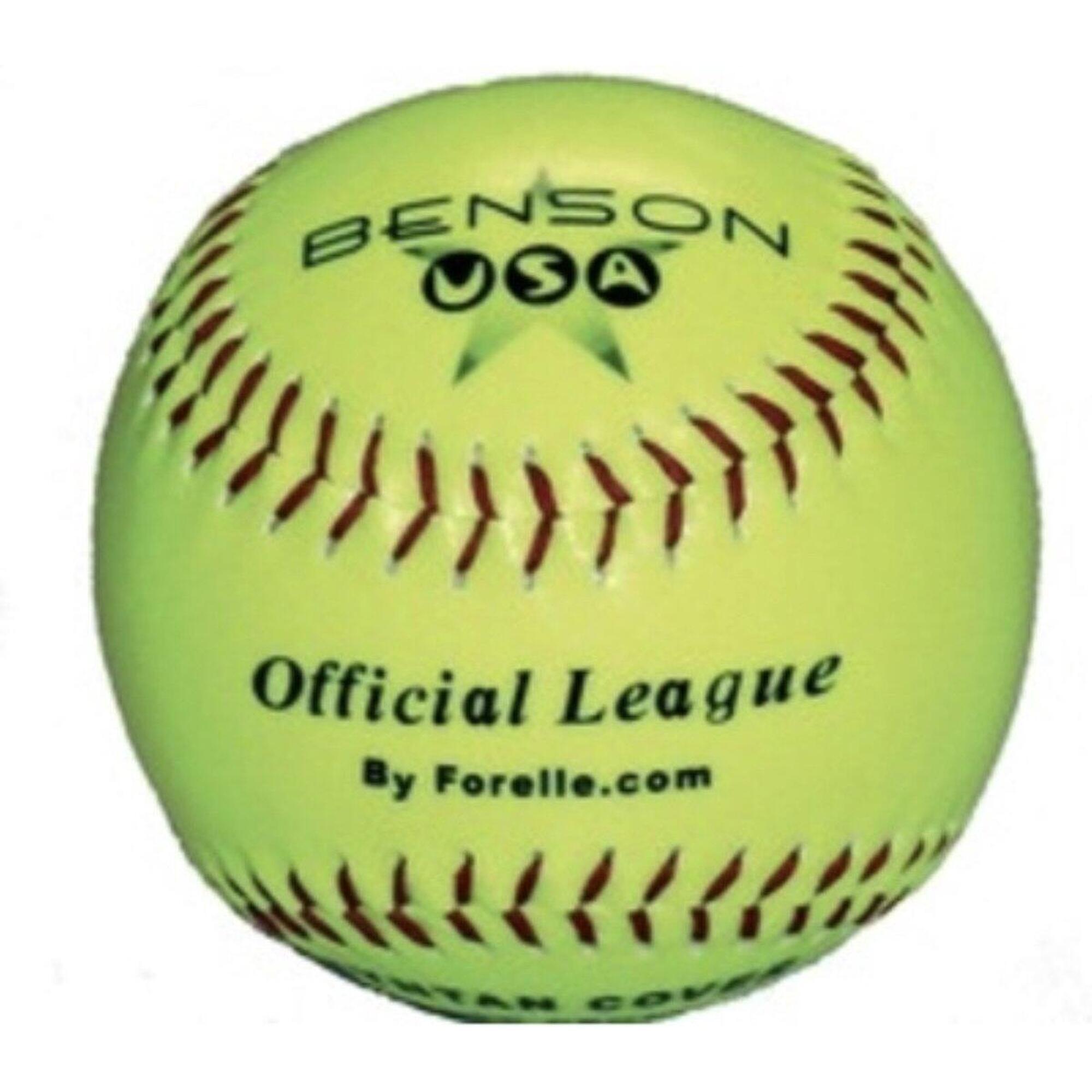 Benson - Balle De Jeu Officielle De Softball - Balle De Baseball - Jaune|rouge - 12 - Decathlon