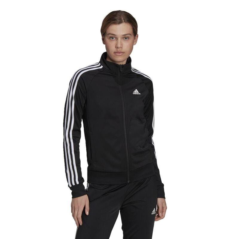 Chaqueta de chándal ajustada de 3 rayas para mujer adidas Primegreen Essentials