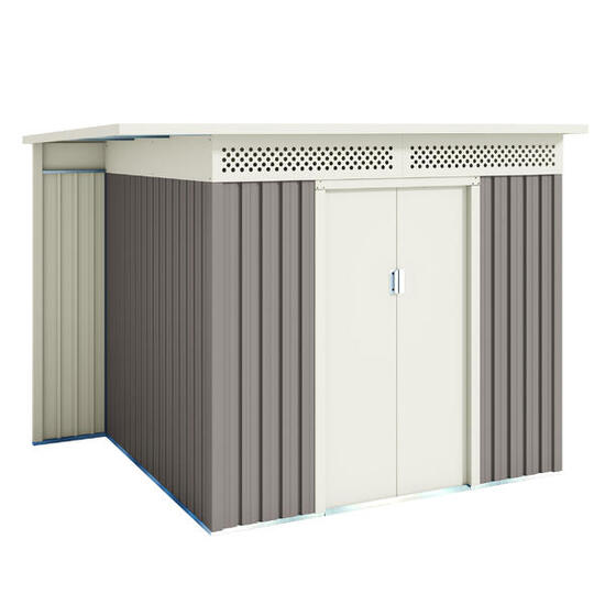 Abri métallique 5,29 m² pour le rangement des vélos ou de l'équipement sportif