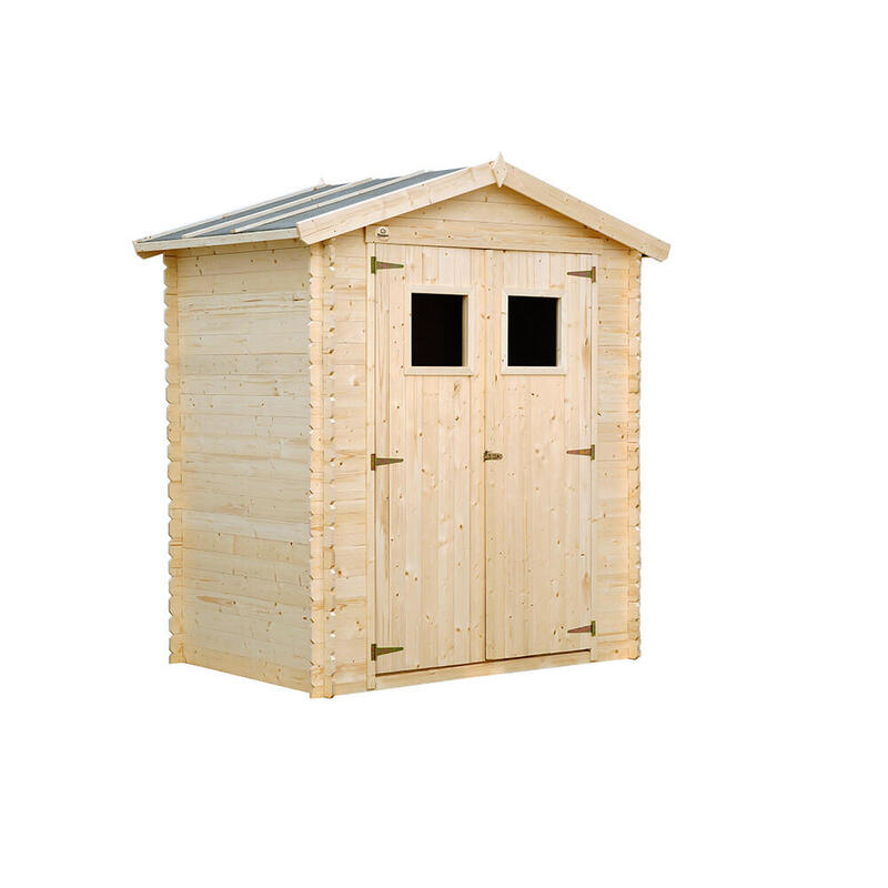 Caseta de jardin de madera natural Alvik 2,66 m2