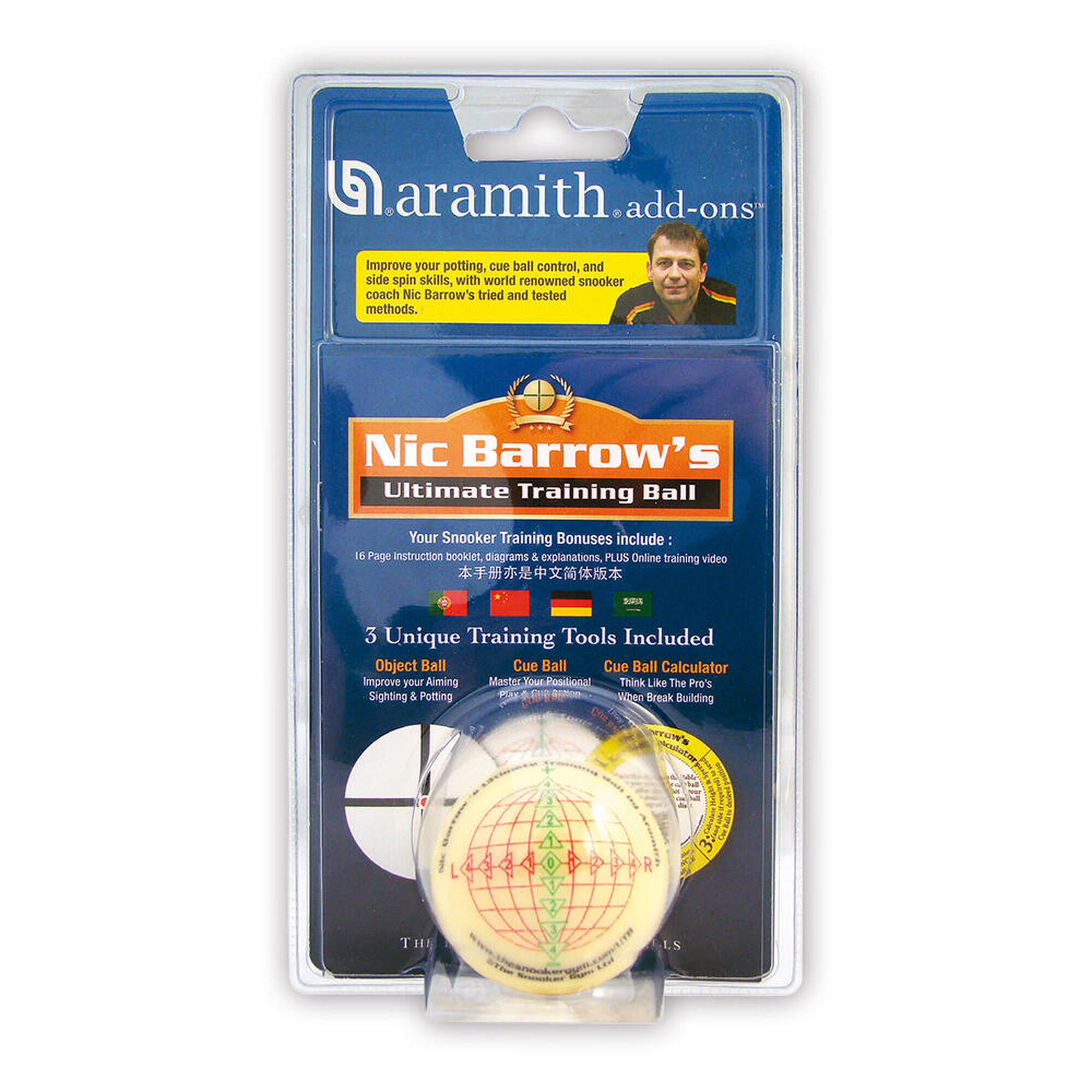 ARAMITH Nic Barrows exercício snooker de bola, 52,4 mm