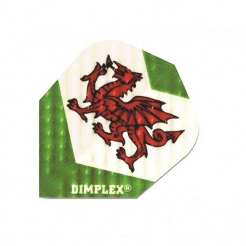 HARROWS Dimplex Welsh Dragon Dart Flights (Pack of 3) (White/Red/Green)