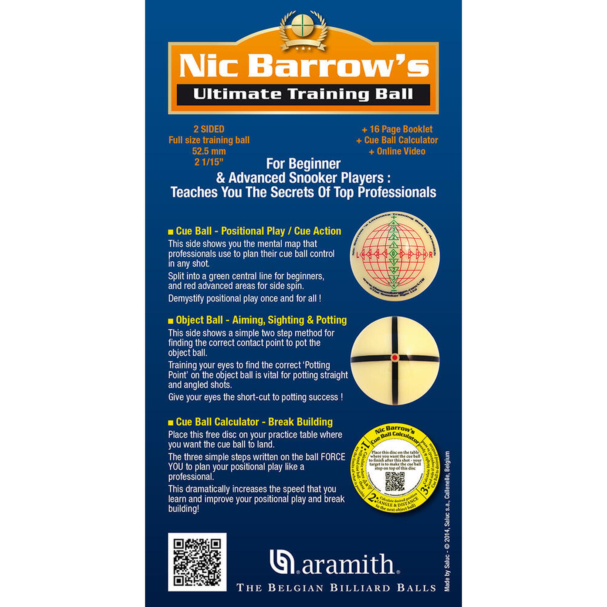 Bila snooker Nic Barrow 52,4 mm