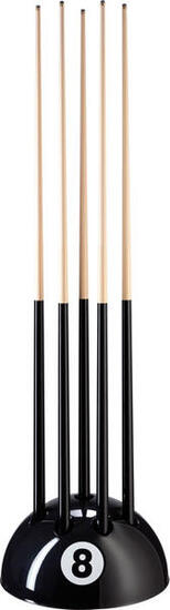 Queue-Ständer 8-Ball Schwarz II