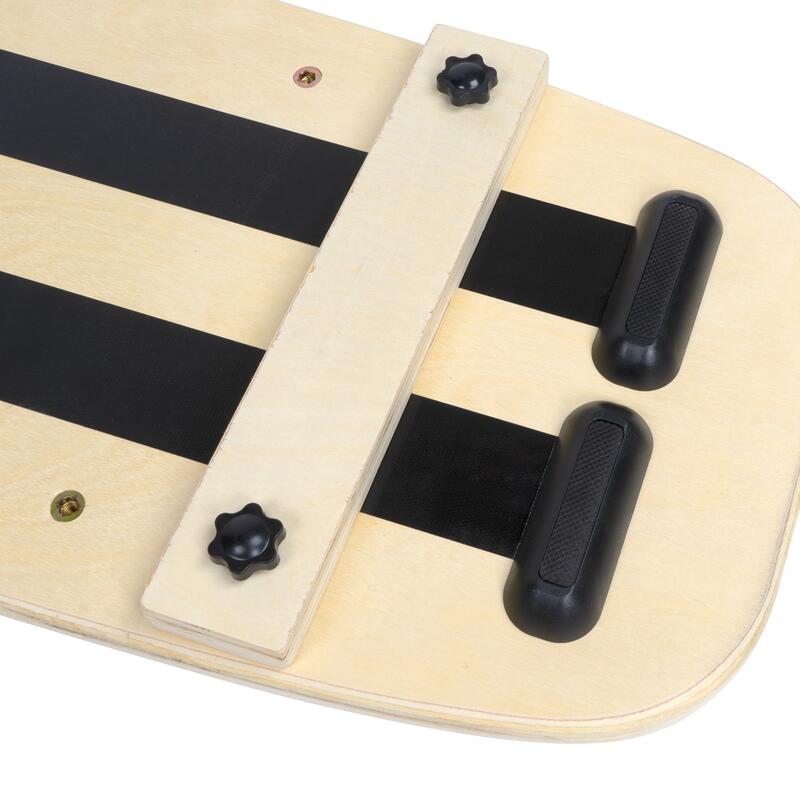 Planche D’équilibre GYMAX En Bois Avec Rouleau En Liège Et Tapis Antidérapant – Fitness, Surf, Ski