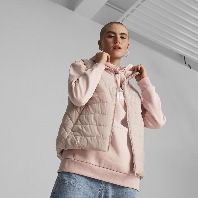 Gilet Puma Essentials Padded, Rose, Femmes