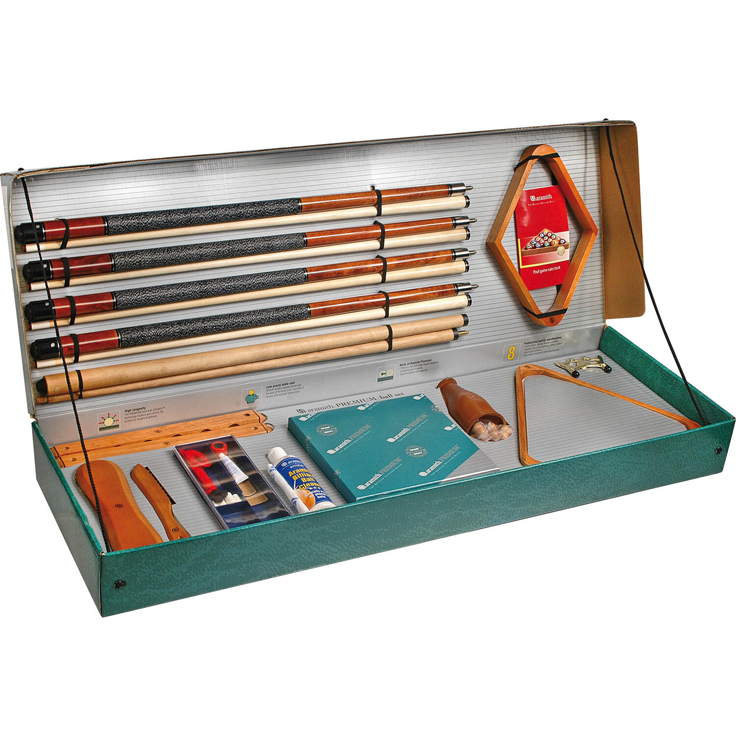 ARAMITH Conjunto de acessórios para sinuca de bilhar Aramith Premium 145 e 120 cm