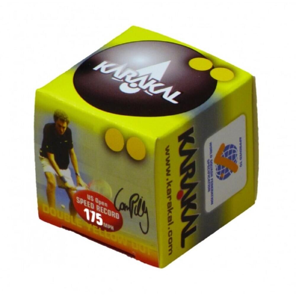 KARAKAL Elite Squash Balls (Pack of 3) (Yellow)