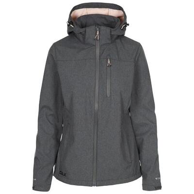 Dames claren ii waterdichte softshell jas (donkergrijs/blush mergel)