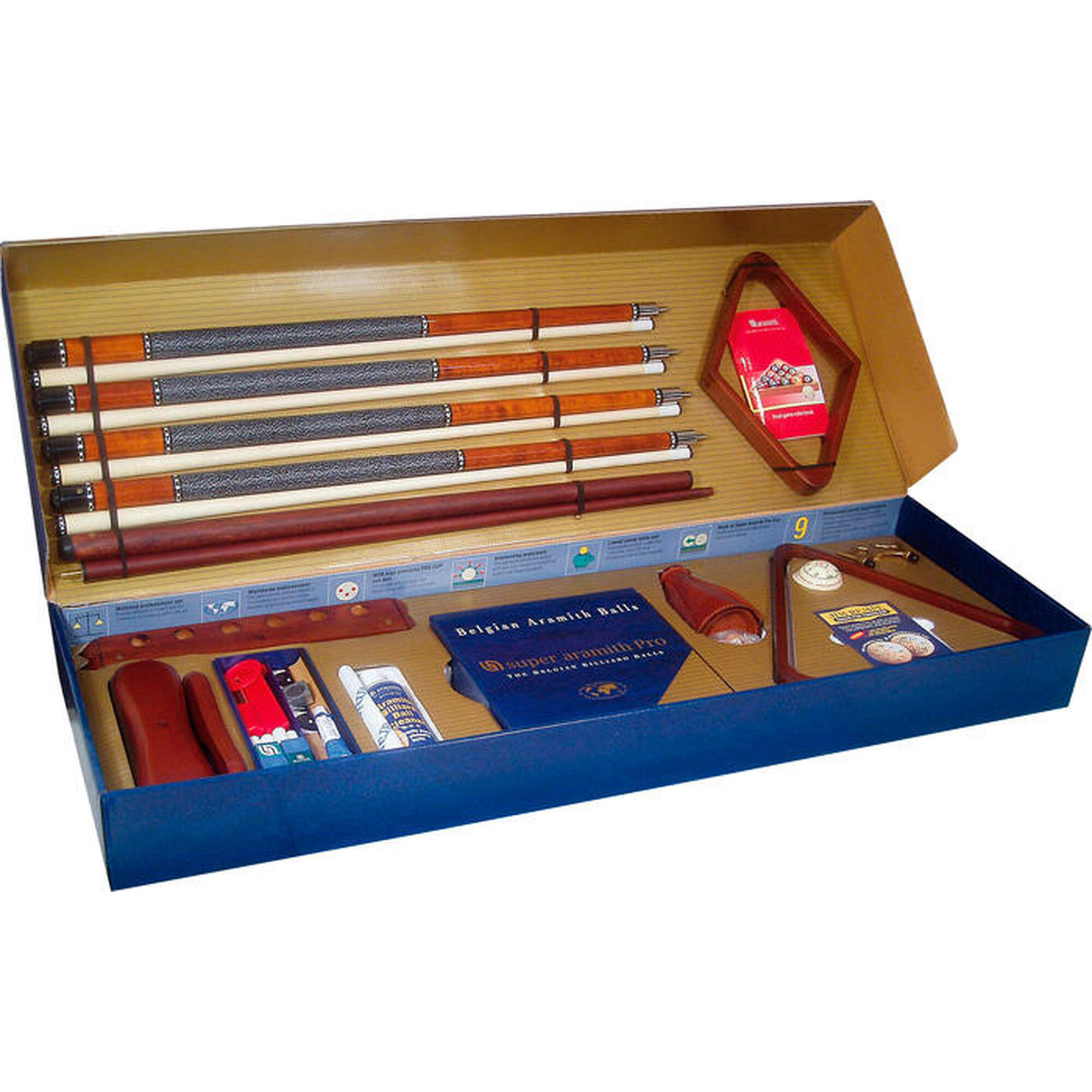 ARAMITH Kit de Acessórios Bilhar Conjunto Completo Multicor