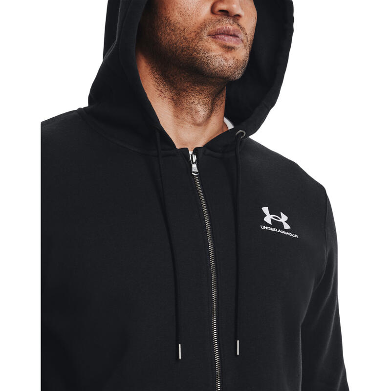 Sudadera Under Armour Essential Fleece Fz Hood Negra Adulto