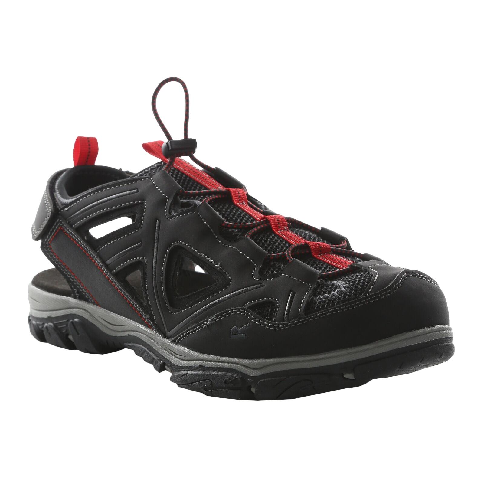 REGATTA Mens Westshore III Walking Shoes (Black/True Red)