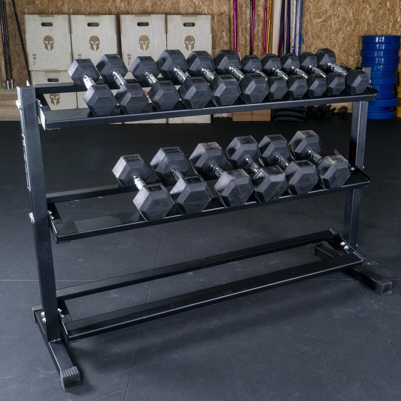 Rack de rangement support en acier pour 12 paires d'haltères