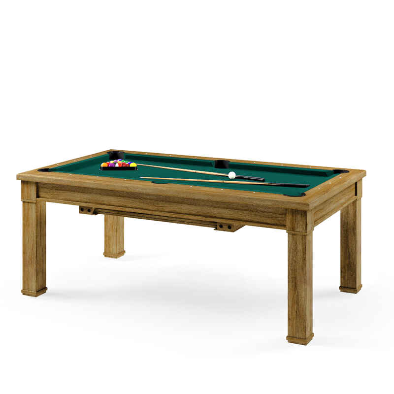 Bison Billard- und Esstisch Dolce Vita Eiche, Englisch Billard Grün, 6.5 ft