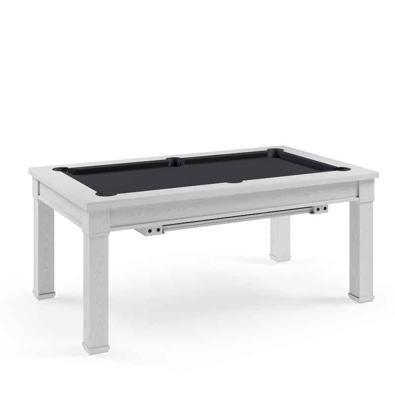 Bison Billard- und Esstisch Dolce Vita in Hamilton White, Black, 5 ft = 184x106