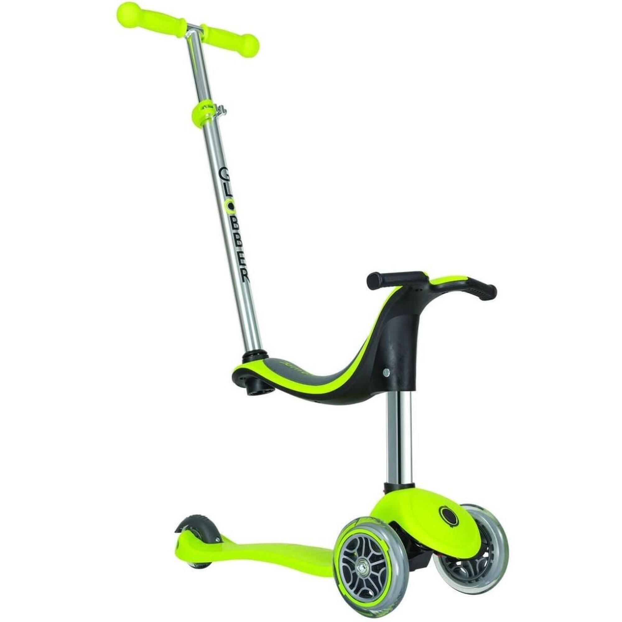 GLOBBER Scooter Laufrad / Dreirad  GO UP Sporty Lights with Stabilizer  Grün