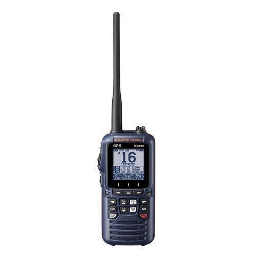HX890E bleue: VHF portable 6W étanche flottante GPS , grand écran