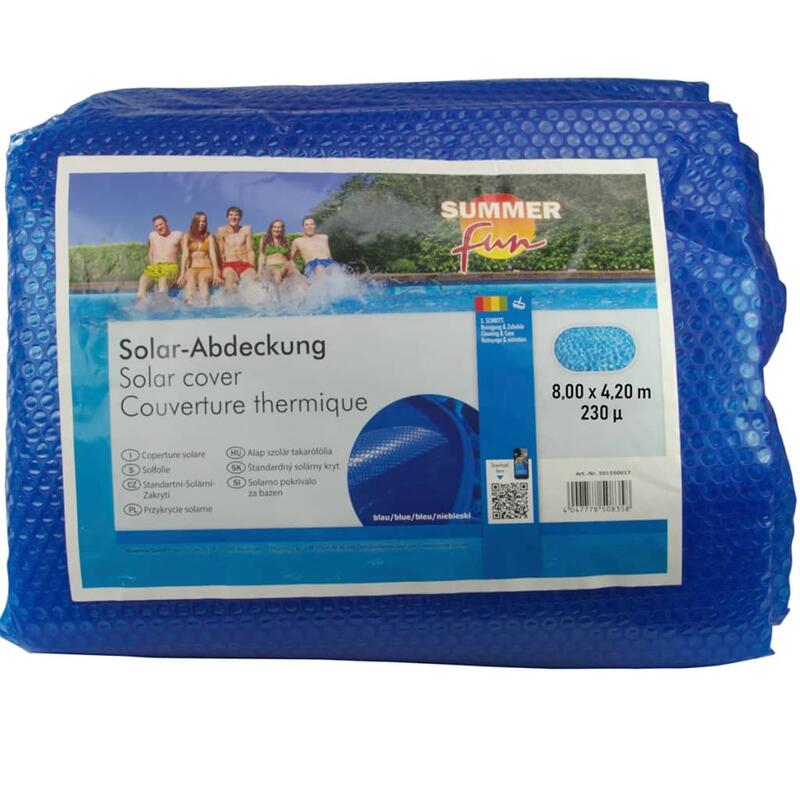 Cobertura solar de piscina oval 800x420 cm PE azul