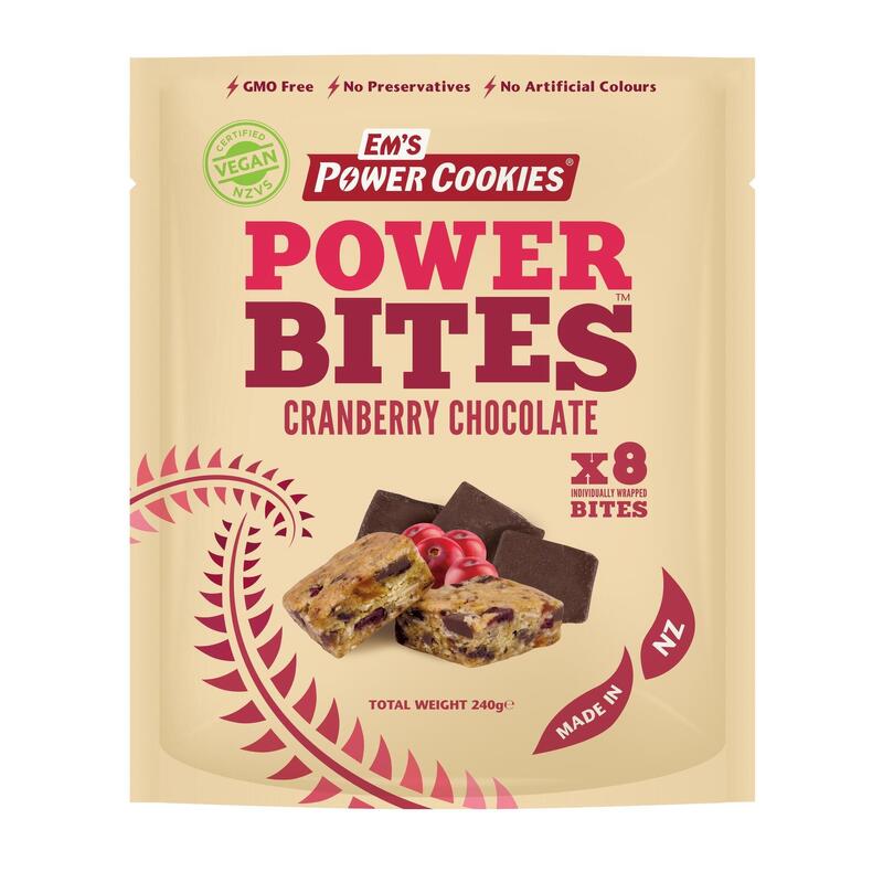 Em's Power Bites - Chocolate Cranberry Craze - Multi-Pack (8 Wrapped packet/bag)