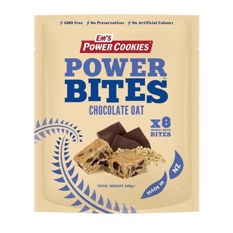 Em's Power Bites - Chocolate Oat Explosion - Multi-Pack (8 Wrapped packets/bag)