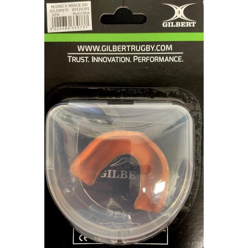 Protège dents pour appareil dentaire Gilbert XBrace Dual Density Noir et Orange