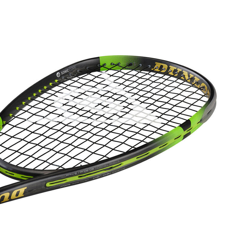 Sonic Core Elite 135 (2022) Erwachsene Squashschläger - Schwarz/Grün/Gold