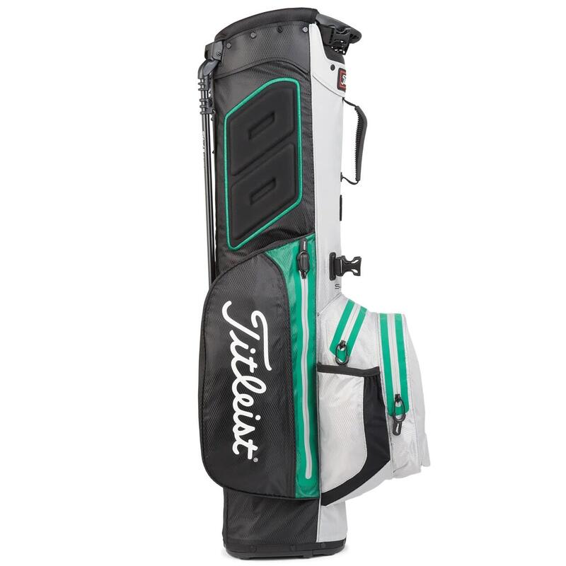 TB22SX2K-023 PLAYER 4 "STADRY" GOLF STAND BAG - GREY/GREEN/BLACK