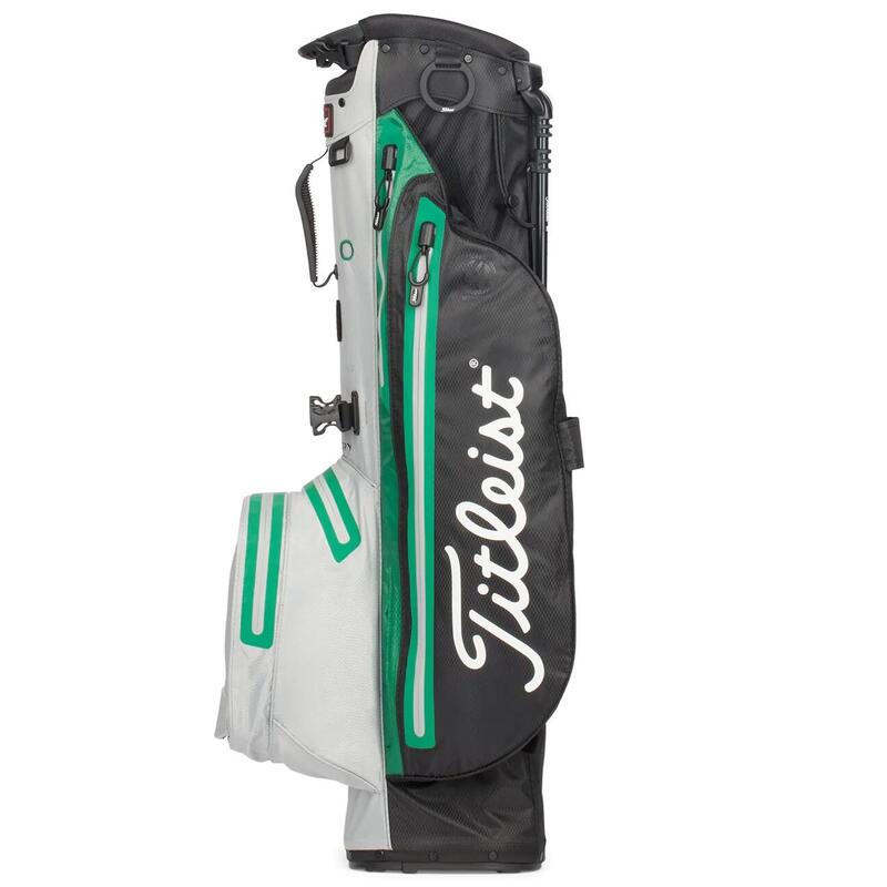 TB22SX2K-023 PLAYER 4 "STADRY" GOLF STAND BAG - GREY/GREEN/BLACK