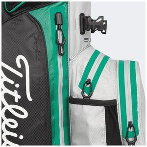 TB22SX2K-023 PLAYER 4 "STADRY" GOLF STAND BAG - GREY/GREEN/BLACK